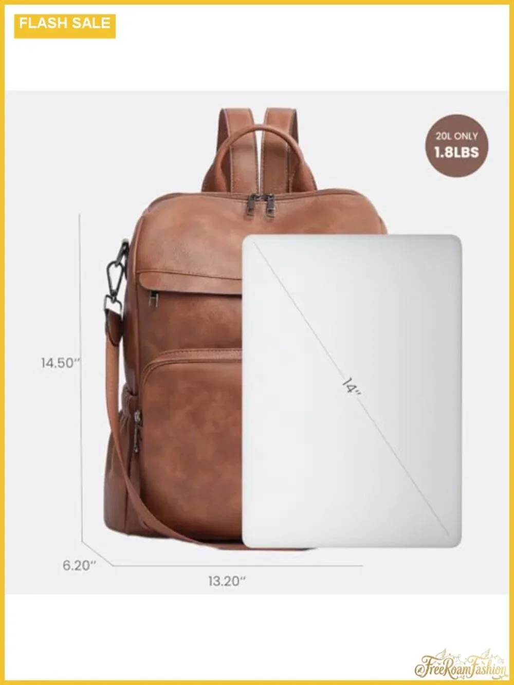 Convertible 3-in-1 Anti-Theft Backpack Purse for Women, Vegan Leather Travel Bag